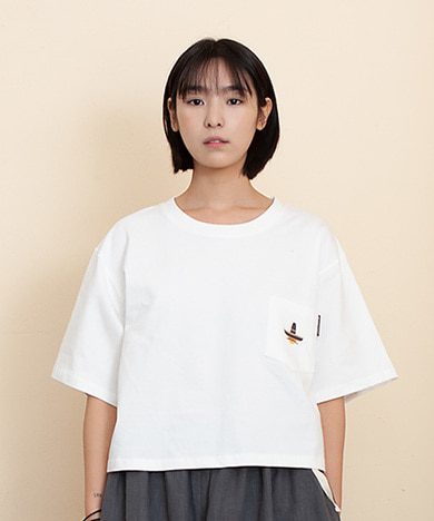 Woman Sombrero Pocket T-Shirts