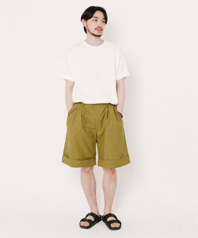 Tommy Turn Up Shorts Olive Green
