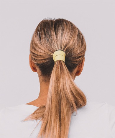 UD Leather Ponytail Holders Yellow