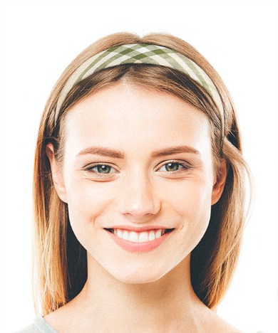 UD Wide Hairband Check Green